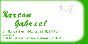 marton gabriel business card